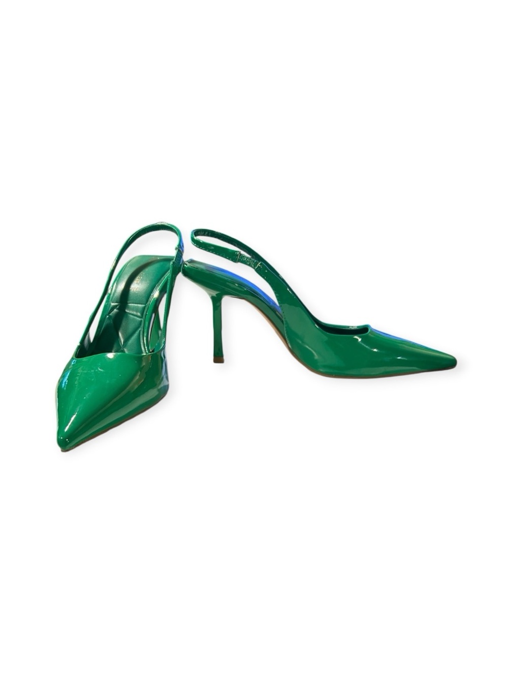 Anne Klein Indianna Green Size 8.5 Pointed Toe Slingback Stiletto Pumps
